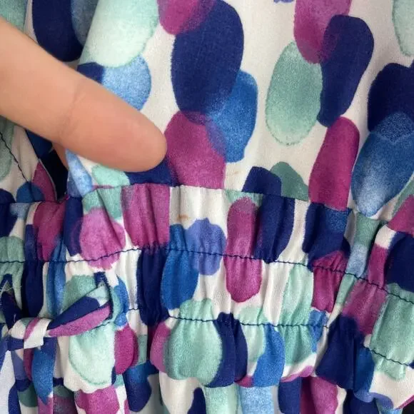 Tommy Bahama Tiered Maxi Dress Womens Medium Splendid Sea Tassel Resort Tropical - Picture 16 of 16